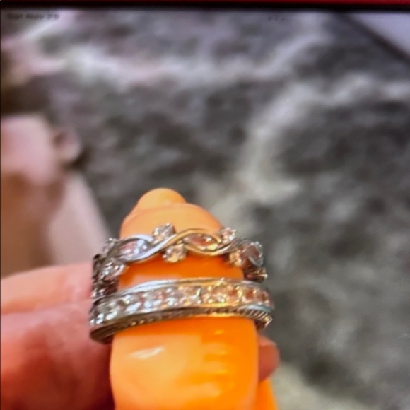 Twisted Silver Women's Ring Set - Picture 3 of 7